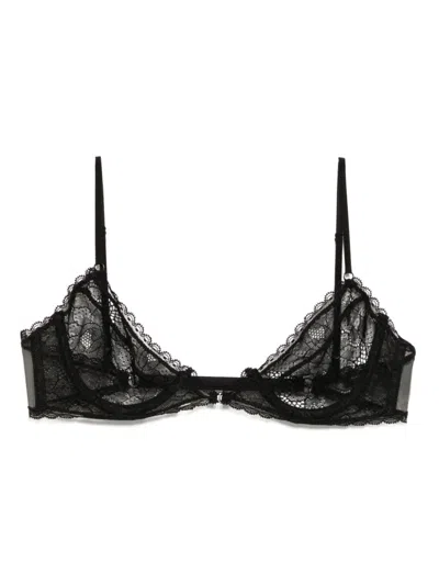 Kiki De Montparnasse Lace-detail Bras In Black