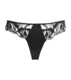 Kiki De Montparnasse Lace Eclore Thong In Black