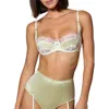 Kiki De Montparnasse Lace Inset Balconette Bra In Gray