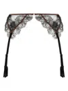 Kiki De Montparnasse Lace Inset Garter Belt In Black