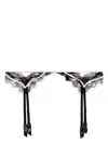Kiki De Montparnasse Lace Inset Garter Belt In Black