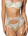 Kiki De Montparnasse Lace Inset Garter Belt In Brown