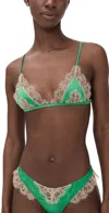 Kiki De Montparnasse Lace Inset Soft Bra Pomme Vert
