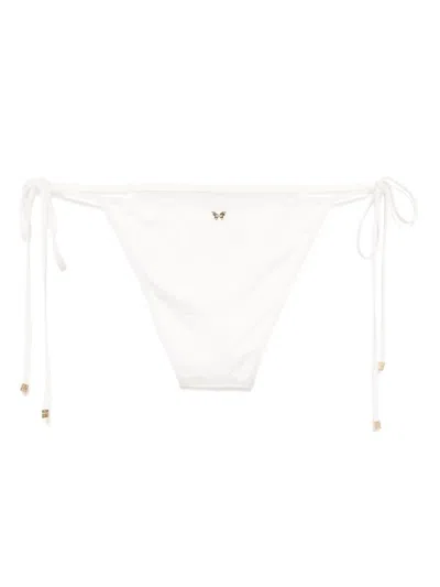 Kiki De Montparnasse Lace Inset String Bikini Bottom In 中性色