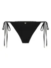 Kiki De Montparnasse Lace Inset String Bikini Bottom In Black