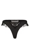 Kiki De Montparnasse Lace Inset Thong In Black