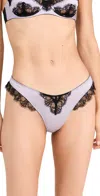 Kiki De Montparnasse Lace Inset Thong Lilac In Lilac