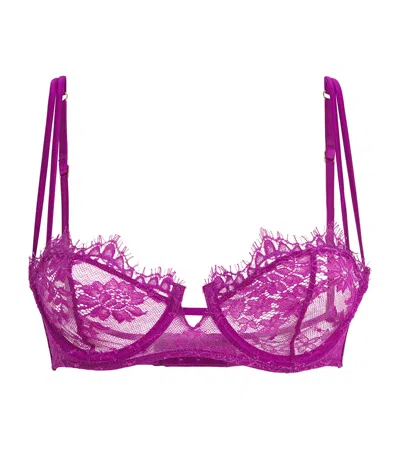 Kiki De Montparnasse Lace Jolie Balconette Bra In Purple