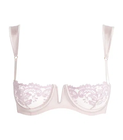 Kiki De Montparnasse Lace Juliette Balconette Bra In Purple