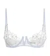 Kiki De Montparnasse Lace Mathilde Demi Plunge Bra In Blue
