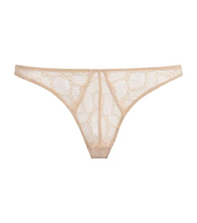 Kiki De Montparnasse Lace Mon Cheri Thong In Neutral