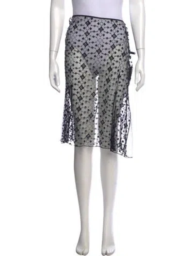Pre-owned Kiki De Montparnasse Lace Pattern Midi Length Skirt W/ Tags In Multi