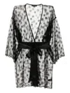 Kiki De Montparnasse Lace Robe In Black