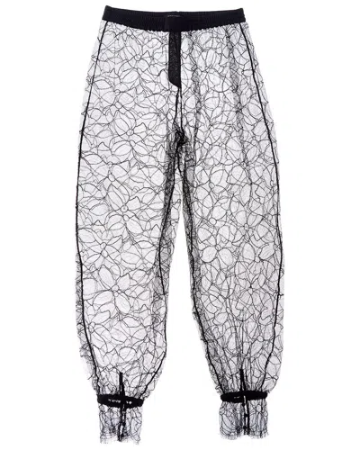 KIKI DE MONTPARNASSE KIKI DE MONTPARNASSE LACE SILK-TRIM TRACK PANT