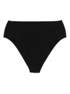 Kiki De Montparnasse Lace-up Hw Bikini Bottom In Black