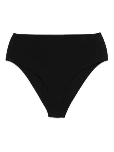 Kiki De Montparnasse Lace-up Hw Bikini Bottom In Black