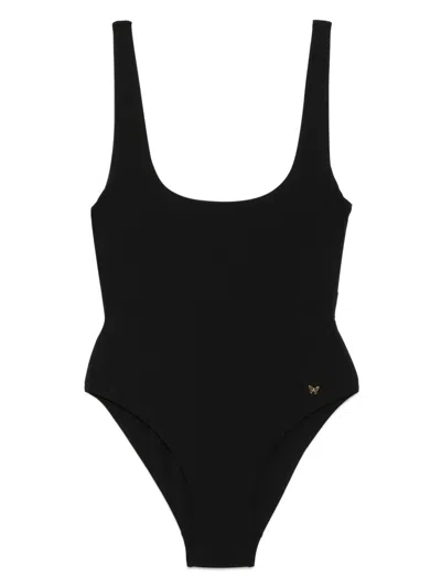 Kiki De Montparnasse Lace-up One Piece In Black