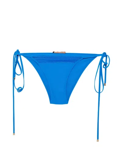 Kiki De Montparnasse Lace-trimmed Bikini Briefs In Blue