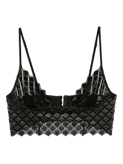 Kiki De Montparnasse Lamine Bra In Black