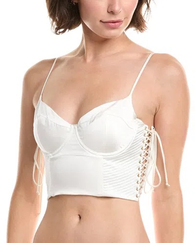 Kiki De Montparnasse Le Bang Silk Corset In White