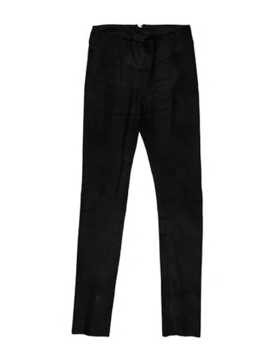 Pre-owned Kiki De Montparnasse Leather Skinny Leg Pants In Black