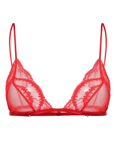 Kiki De Montparnasse Leche Moi Lace Bra In Red