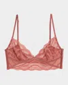 Kiki De Montparnasse Leche Moi Lace-trim Longline Bra In Pink