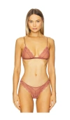 Kiki De Montparnasse Leche Moi Lace-trim Longline Bra In Pink