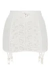 Kiki De Montparnasse Lola Lace Garter Skirt In White