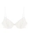 Kiki De Montparnasse Lola Lace Silk Bra In White