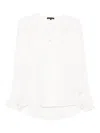 Kiki De Montparnasse Long Handcuff Jacquard Pyjama Top In White