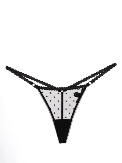 Kiki De Montparnasse Merci Thong In 黑色