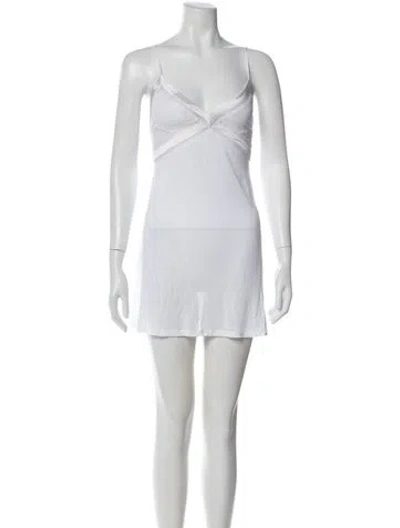 Pre-owned Kiki De Montparnasse Mesh Accents Pajamas In White