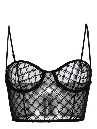 Kiki De Montparnasse Miel Longline Bra In Black