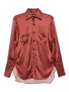 Kiki De Montparnasse Silk Lounge Moi Et Toi Nightshirt In Red