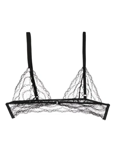 Kiki De Montparnasse Lace Triangle Bra In Black
