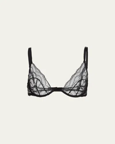 Kiki De Montparnasse Mon Cherie Lace Bra In Blkpat