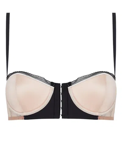 Kiki De Montparnasse Muse Panelled Bustier Bra In Black