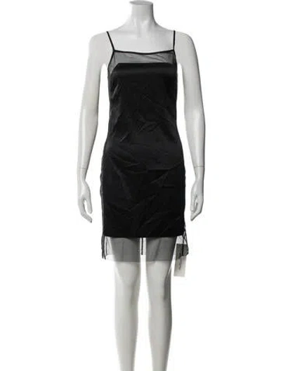 Pre-owned Kiki De Montparnasse Nylon Mini Dress W/ Tags In Black