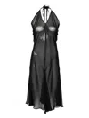 Kiki De Montparnasse Papillon Tetine Keyhole Halter Dress In 黑色