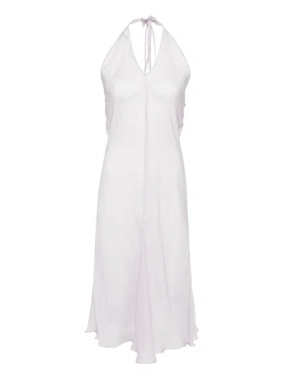 Kiki De Montparnasse Papillon Tetine Keyhole Halter Dress In Purple