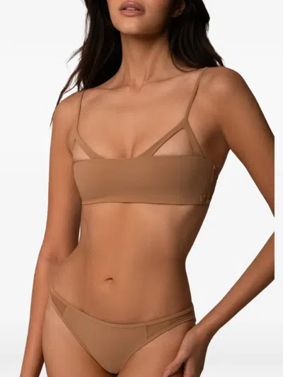 Kiki De Montparnasse Peep Show Cutout Bikini Top In Multi