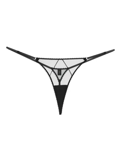 Kiki De Montparnasse Perle G-string Thong In Black