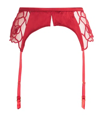 Kiki De Montparnasse Petite Chou Garter Belt In Red