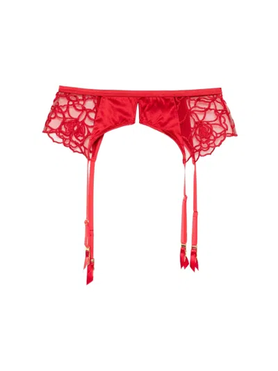 Kiki De Montparnasse Petite Chou Garter Belt In Red