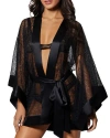 Kiki De Montparnasse Petite Fleur Kimono In Black