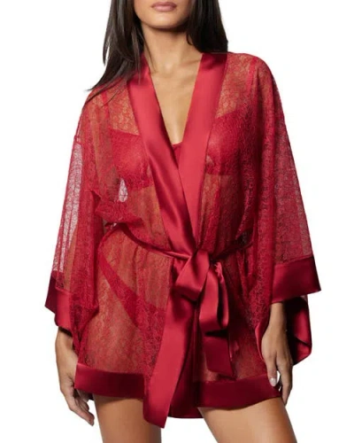 Kiki De Montparnasse Petite Fleur Kimono In Red