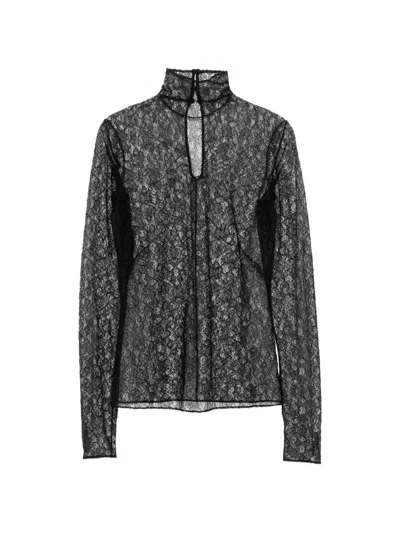 Kiki De Montparnasse Petite Fleur Top In Burgundy