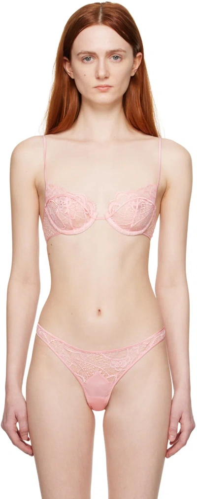 Kiki De Montparnasse Pink Coquette Bra In 1024 Rose