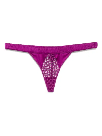 Kiki De Montparnasse Pointillee G-string In Purple